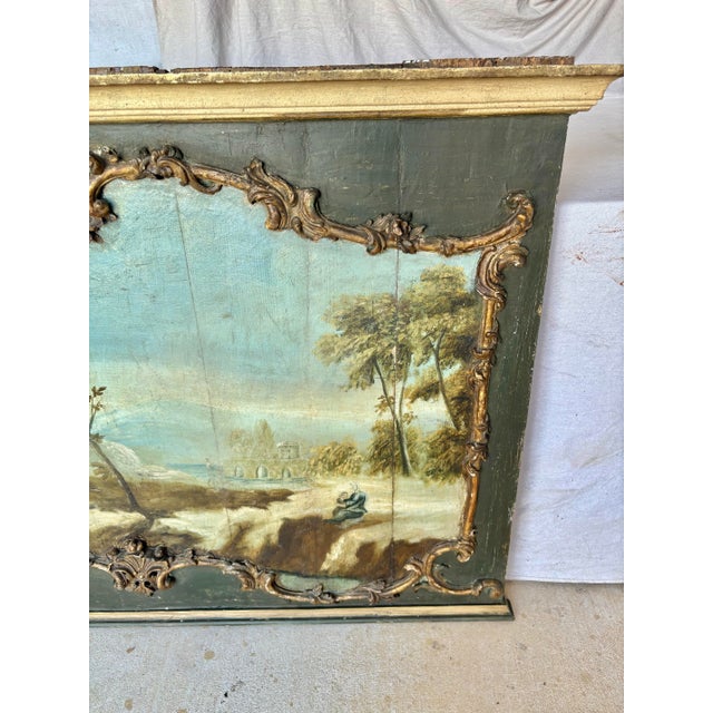 Wood 19th Century Italian Landscape Oil on Panel Painting For Sale - Image 7 of 12