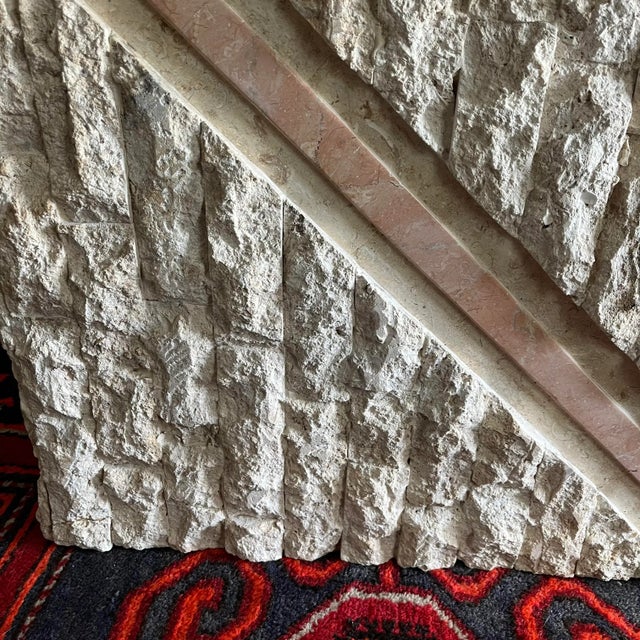 1980s Postmodern Mactan Stone Console Table For Sale In West Palm - Image 6 of 9