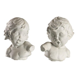 Child Biscuit Busts, Set of 2 For Sale