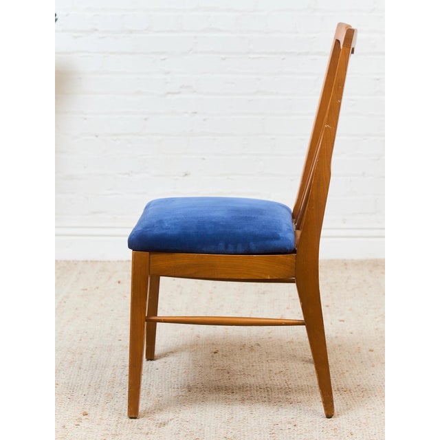 Blue Vintage Mid Century Dining Chairs For Sale - Image 4 of 7