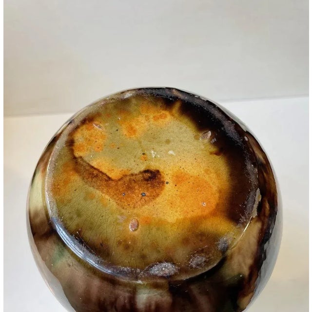 Art Deco Camouflage Glaze Ceramic Vase by Michael Andersen & Son., 1920s For Sale - Image 4 of 8