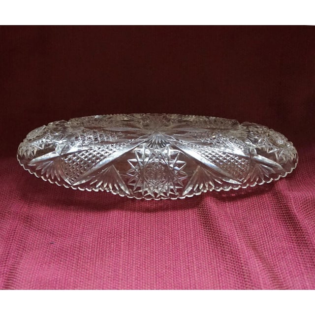 Antique Brilliant Cut Glass Serving Dish Chairish