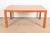 Wood Milo Baughman Style Burl Wood Parsons Extension Dining Table by Lane, Newly Refinished For Sale - Image 7 of 12