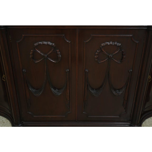 Wood Vintage Regency Drop Front 3 Drawer 4 Door Desk Credenza For Sale - Image 7 of 18
