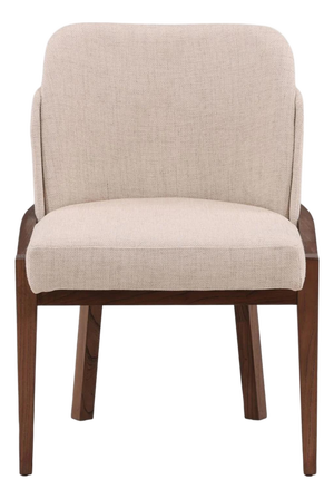 Walnut Linen Ellery Dining Chair