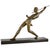 Limousin, Art Deco Athlete with Spear or Javelin Thrower, 1930, Metal on Marble Base For Sale - Image 10 of 13