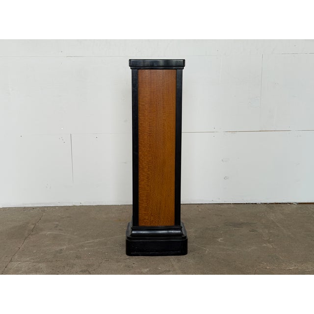 Black Art Deco Ebonised and Figured Wood Display Pedestal, 1930s For Sale - Image 8 of 8