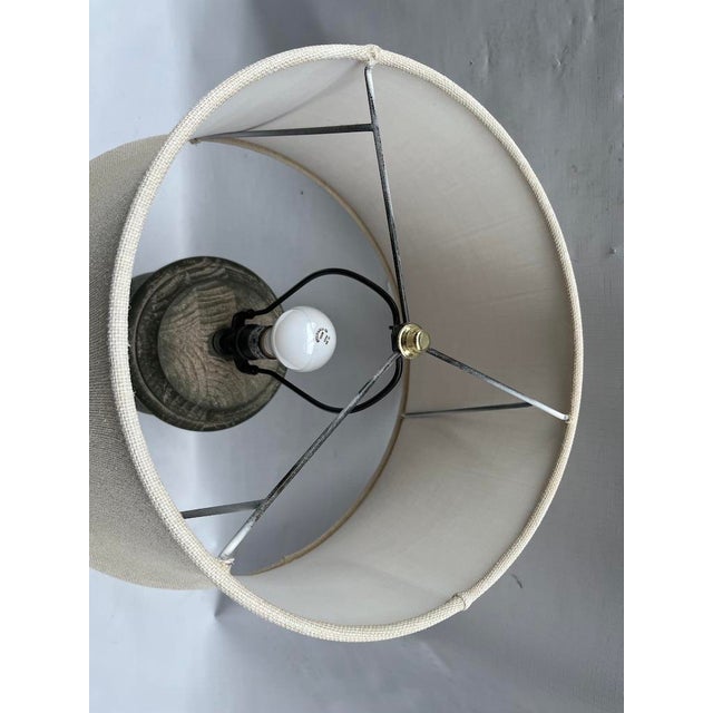 Pottery Barn Wood Lamp For Sale - Image 10 of 13