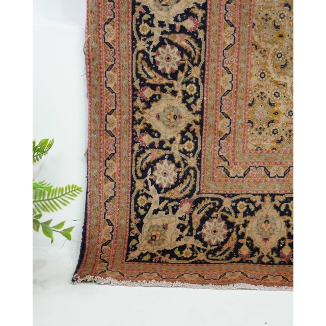 Turkish 1970s Vintage Turkish Oushak Handmade Wool Cotton Brown Area Rug For Sale - Image 3 of 11