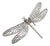 Vintage Italian Handmade Silver Life Size Dragonfly Figurine, 1980s For Sale