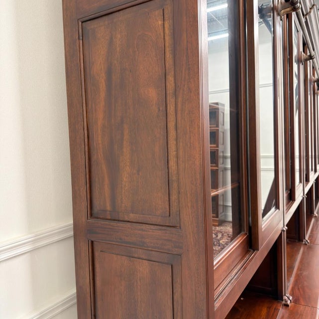 Classic English Library Cabinet Bookcase For Sale - Image 4 of 18