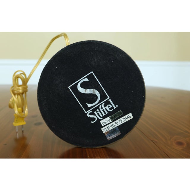 Brass Stiffel Brass Regency Style Table Lamps - a Pair For Sale - Image 8 of 9