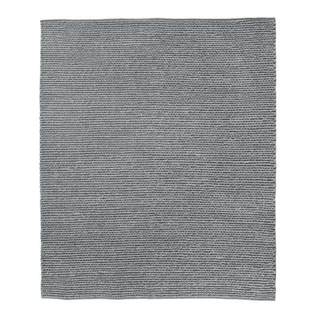 Reading Dark Gray Flatweave Polyester/Cotton Area Rug - 10'x14' For Sale