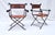 Early 20th Century A Pair of Italian Savonarola Iron & Leather Campaign Chairs For Sale - Image 5 of 12