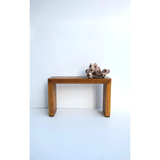 Oak Stand, Small, Cocktail, Plant, Circa Late-20th Century For Sale - Image 4 of 12