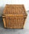 1970s Chinoiserie Wicker Hinge-Top Trunk/Chest W/ Brass Accents For Sale - Image 4 of 7