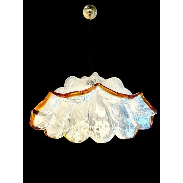 AVMazzega Italian Mazzega Pendant with Glass Murano, 1970 For Sale - Image 4 of 9