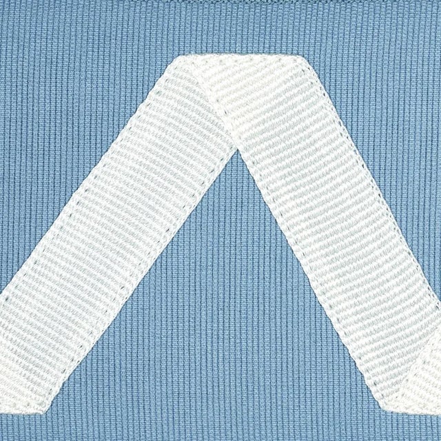 Contemporary Sample - Schumacher Legere Applique Tape in Ivory On Sky For Sale - Image 3 of 5