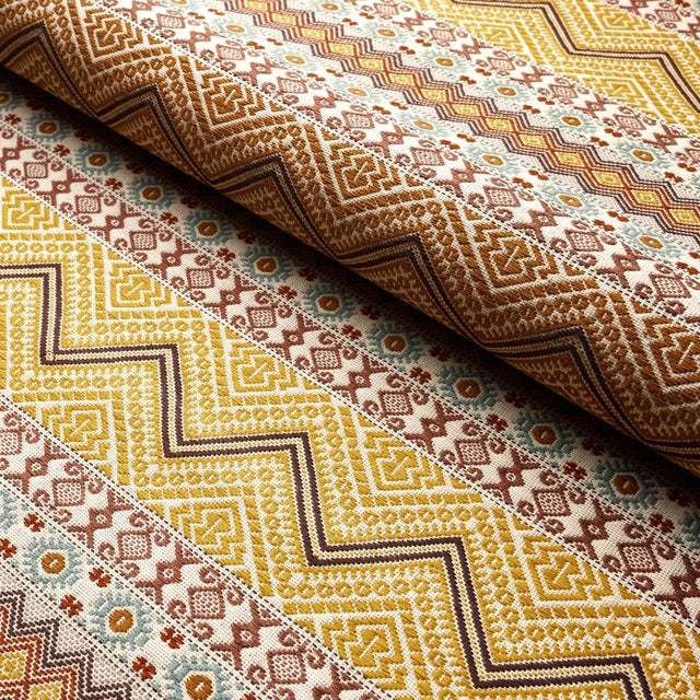 Not Yet Made - Made To Order Sample - Schumacher Holmul Hand Woven Fabric in Ochre For Sale - Image 5 of 6