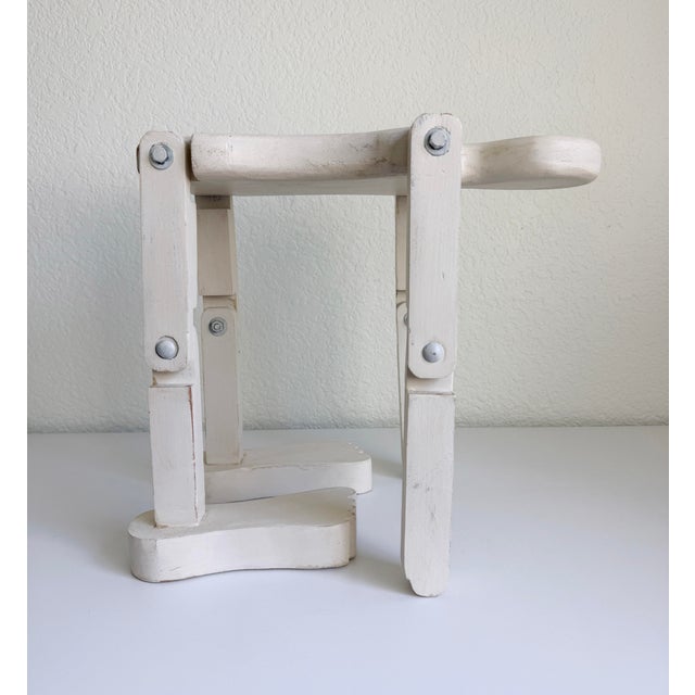 Articulating Painted Wood Mannequin Side Table, Late 20th Century For Sale - Image 9 of 12