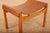 Wood Stool with Leather Seat For Sale - Image 5 of 11