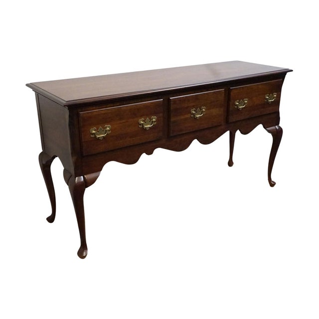 Cresent Furniture Solid Cherry Traditional Style 62" Sideboard Buffet For Sale - Image 4 of 12