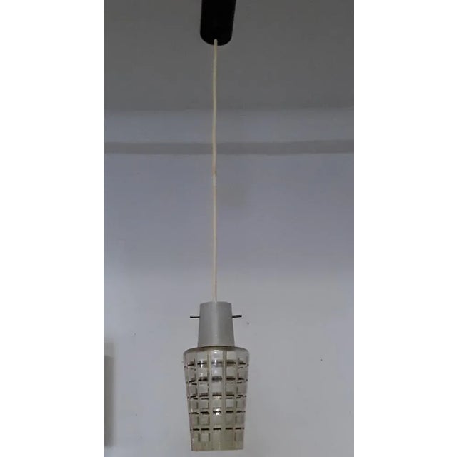 1960s Vintage Ceiling Lamp With Smoke Glass Shade, 1960s For Sale - Image 5 of 5