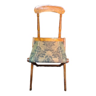 19th Century Folding Campaign Chair For Sale