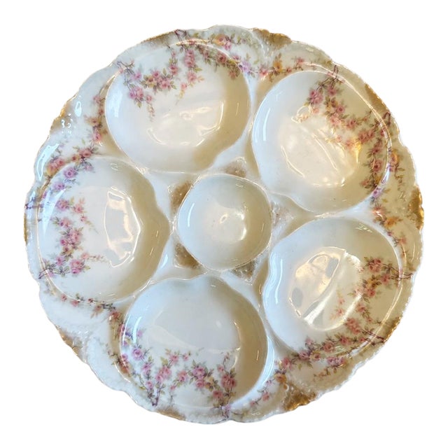 Antique Theodore Haviland Limoges Porcelain Oyster Plate For Sale