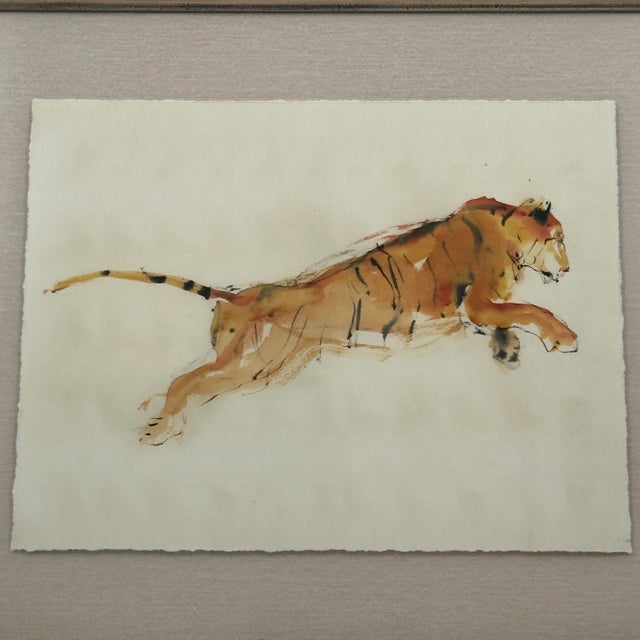 2010s Anthropologie Wendover Pouncing Tiger 3 Wall Art Print For Sale - Image 5 of 9
