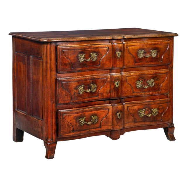 French Regencé Antique Walnut Commode Chest of Drawers Ca. 1750 For Sale