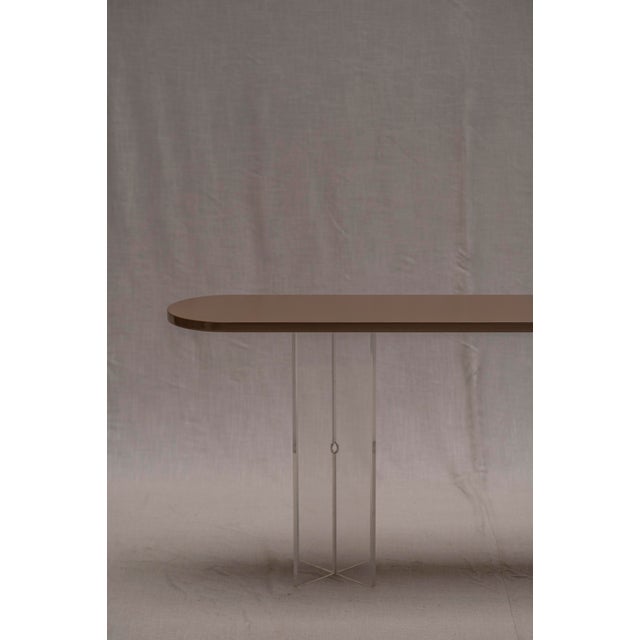 Space Age Lacquered and Acrylic Glass Console Table, 1970s For Sale - Image 11 of 18