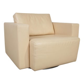 Leather Nelson Armchair in Cream Beige from Walter Knoll For Sale