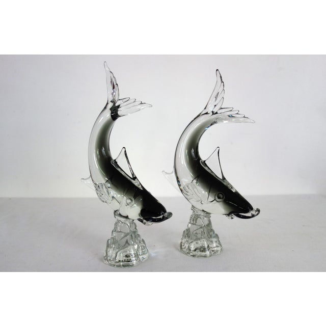 Large Murano Glass Fish by G. Campanella, Italy, 1960s, Set of 2 For Sale - Image 14 of 14