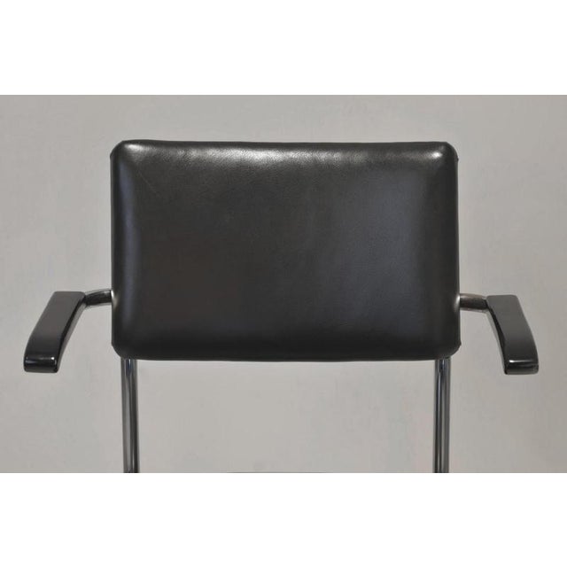 Desk Chair with Chrome-Plated Steel Tube by Factory Design, 1950 For Sale - Image 13 of 15