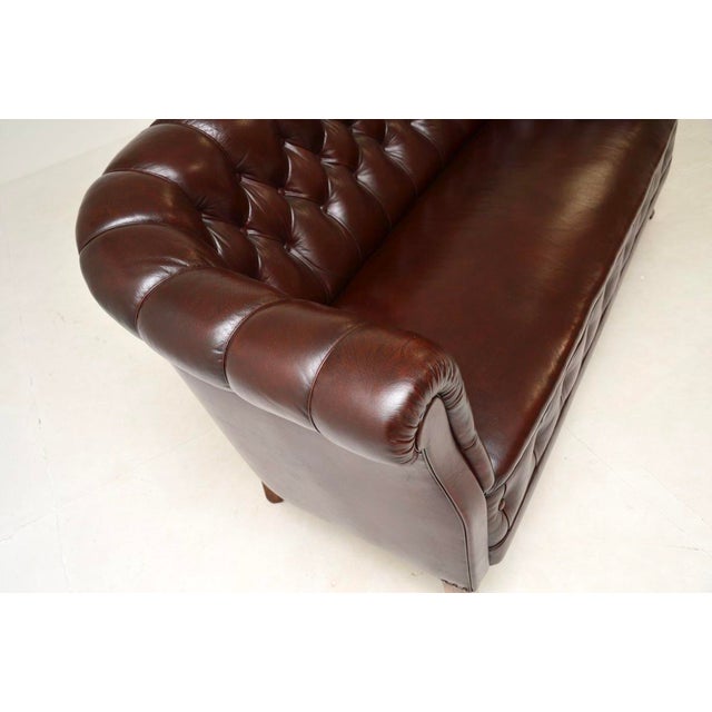 Swedish Leather Sofa, 1920s For Sale - Image 9 of 13