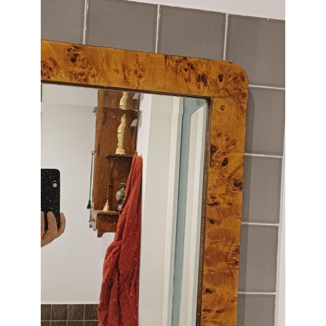 Vintage Italian Rectangular Mirror in Birch Burl, 1936 For Sale - Image 4 of 9