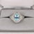 Metal 1.6ct Santa Maria Aquamarine Ring with Natural Diamonds in Solid 14K White Gold For Sale - Image 7 of 8