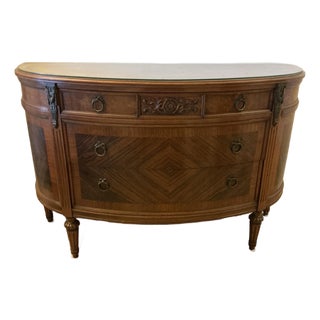 Early 20th Century Mahogany Bow Front Bureau For Sale