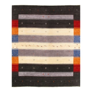 Pasargad DC Multi Color Hand Knotted Gabbeh Design Rug For Sale