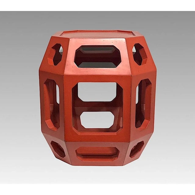 An Eye catching as well as a well made piece in an eclectic Chinese / Art Deco / Mid Century form. A geometric &...