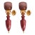 1990s Burgundy Murano Glass Sconces - a Pair For Sale