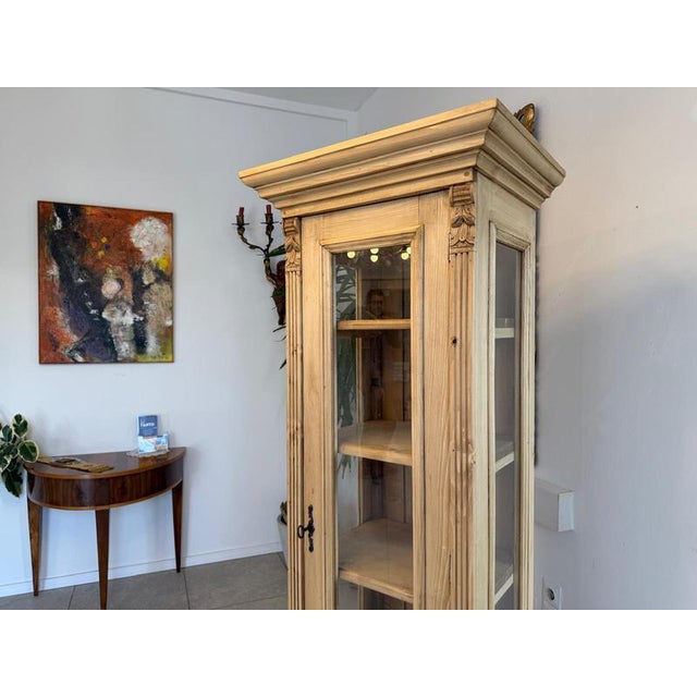 Wood Rustic Display Cabinet in Natural Wood For Sale - Image 7 of 13