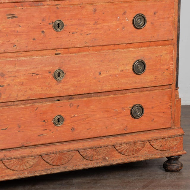 Early 19th Century Danish Pine Tall Chest of Six Drawers For Sale - Image 15 of 17