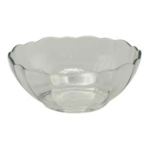 Vintage Arcoroc France Scalloped Clear Glass Bowl