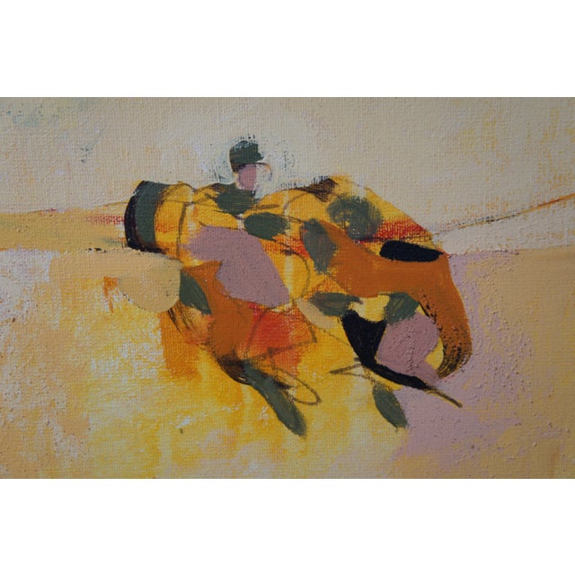 Late 20th Century Robert S Wright "Lost Pairs” Figure Skaters Large Acrylic on Canvas For Sale - Image 11 of 12