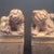 A fine pair of Chinese stone carved temple seals with foo dog decorations, probably dating to the 19th century, with...