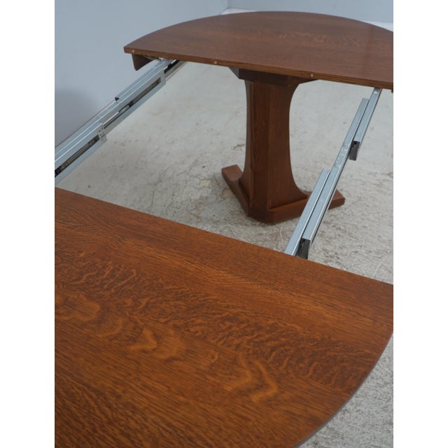 Stickley Mission Oak Split Pedestal Dining Table For Sale - Image 11 of 18
