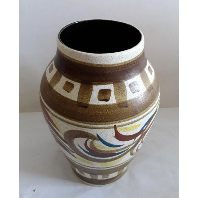 German vintage ceramic vase with coloured glaze pattern by Fohr Keramik with the model number 319 from the 60s. This piece...