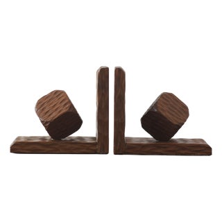 Mid-Century Modern Wooden Bookends, 1950s, Set of 2 For Sale